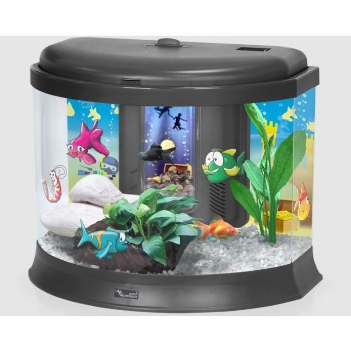 Il Mio Primo Acquario del Tesoro - Acquario per Bambini con Salvadanaio 18Lt in Acrilico Aquatresor con filtro Biobox