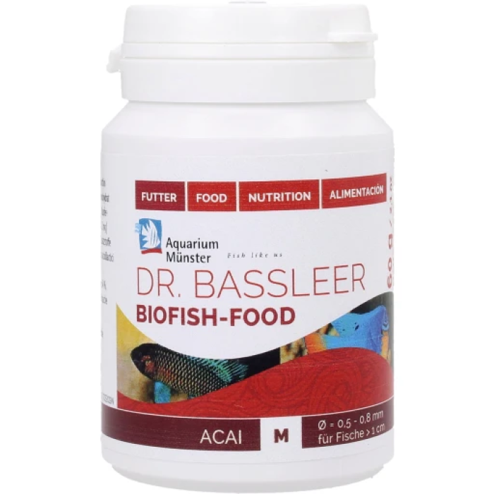 Aquarium Munster - Dr. Bassleer Biofish Food ACAI M 100/60g