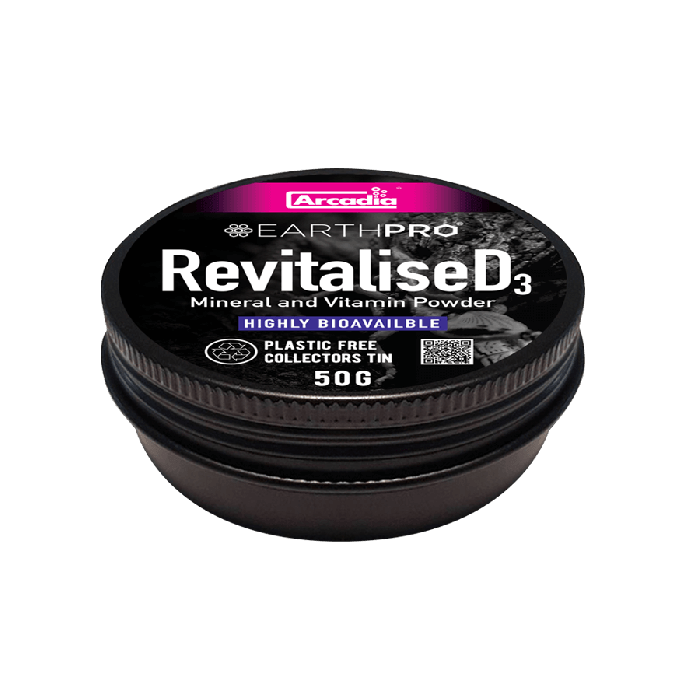 Arcadia EarthPro RevitaliseD3 - Integratore per Rettili e Anfibi con Vitamina D3, A ed E
