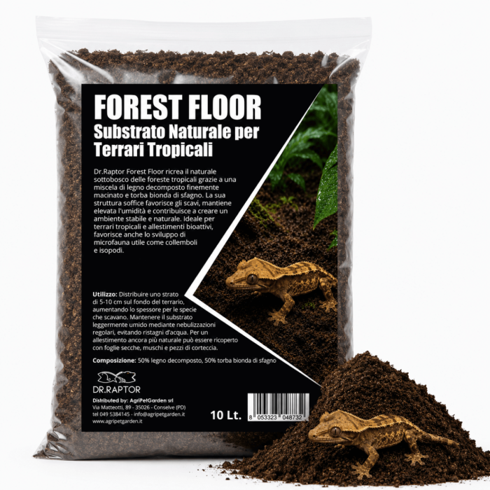Dr.Raptor Forest Floor - Substrato Naturale per Terrari Tropicali