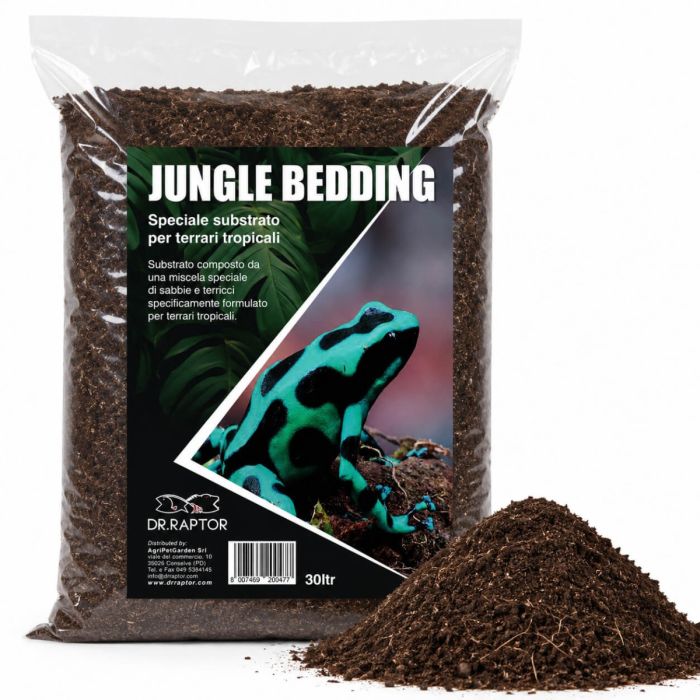 Dr.Raptor Jungle Bedding 20 Litri – Substrato Professionale per Terrari Tropicali