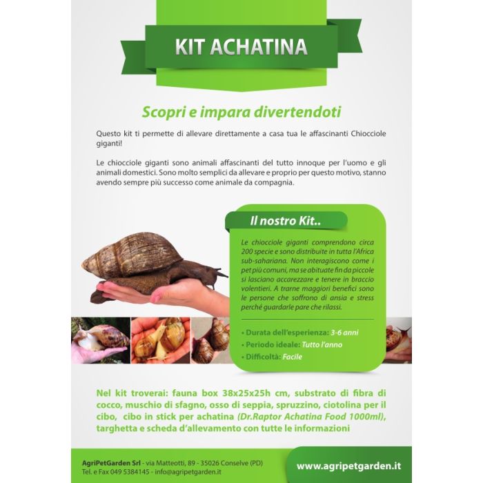 Achatina Kit - Kit didattico allevamento Chiocciole Giganti