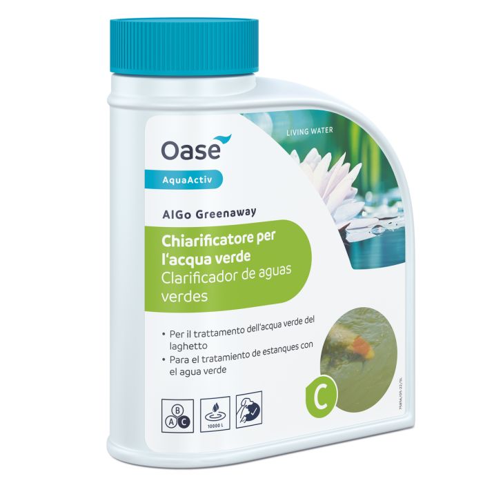 Oase - AquaActiv AlGo Greenaway Chiarificatore per l'acqua verde del laghetto 500 ml