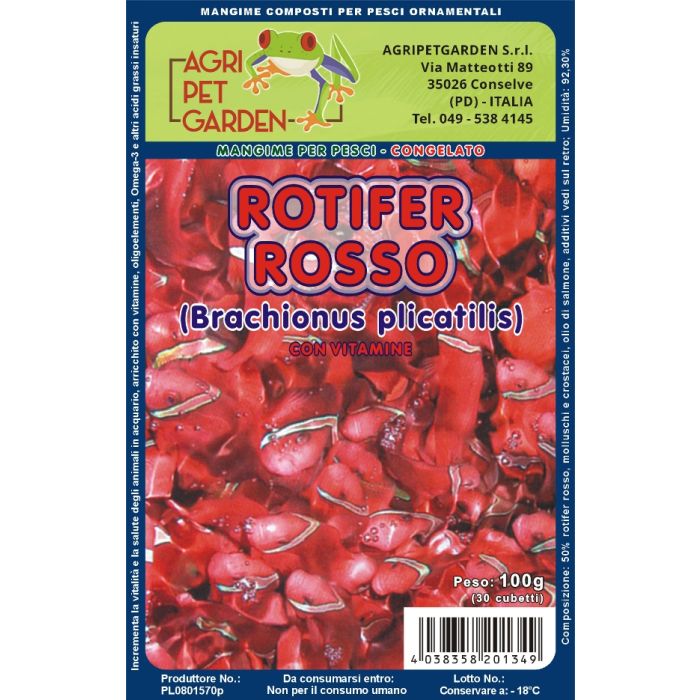 Rotiferi Rossi in Blister 100gr.