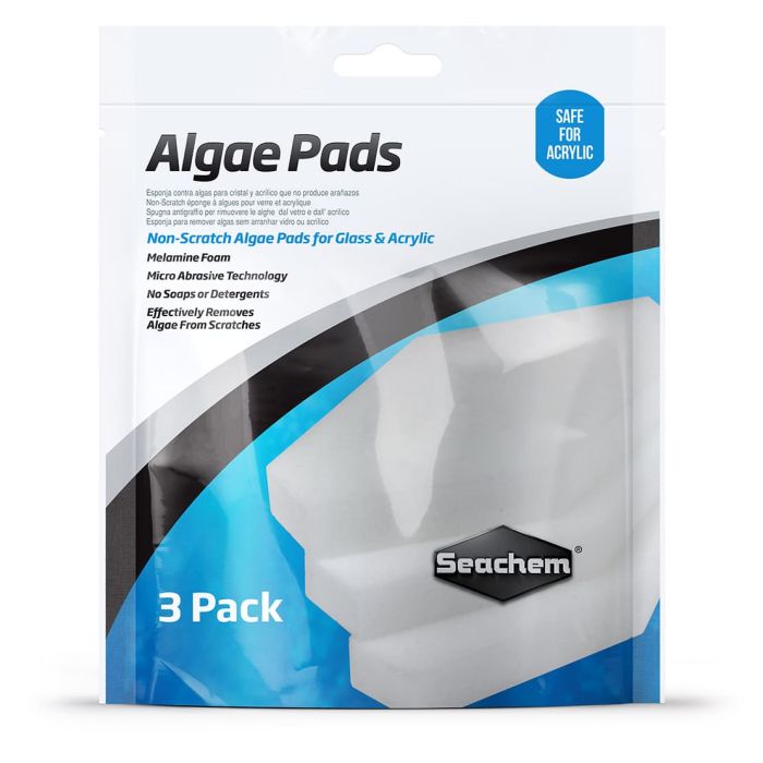 Seachem Algae Pad 3pz spugna antigraffio per vetro e acrilico