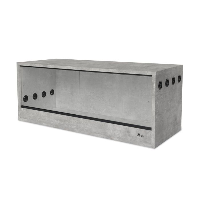 Terrario in Legno 120x50x60cm - Effetto Cemento