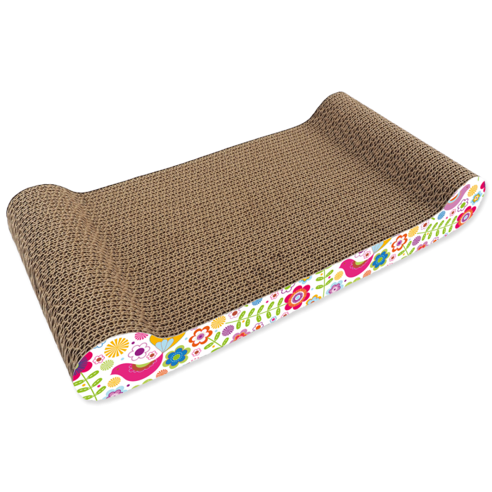 Tiragraffi in cartone con erba gatta "Sofa 4" 44x22x6,6cm