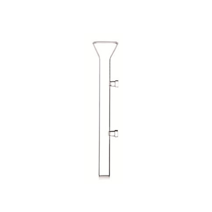 Tubo di alimentazione in vetro con imbuto e ventose 25cm