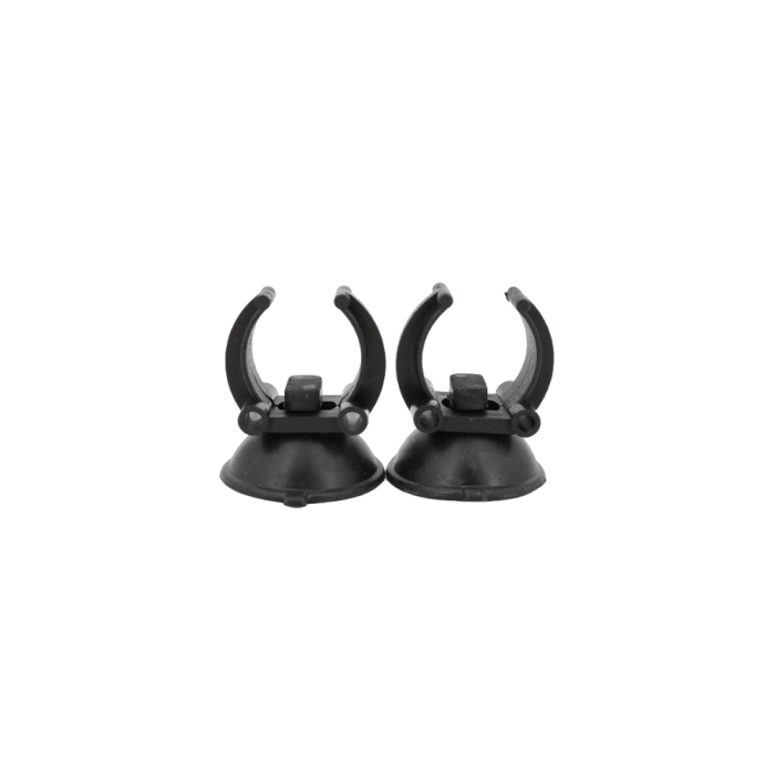 Ventosa con clip da 23mm Nera - Clip e Ventosa staccabili 2pz