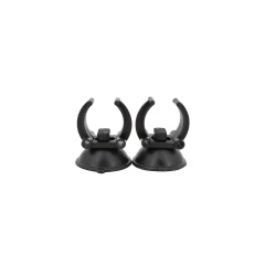 Ventosa con clip da 23mm Nera - Clip e Ventosa staccabili 2pz